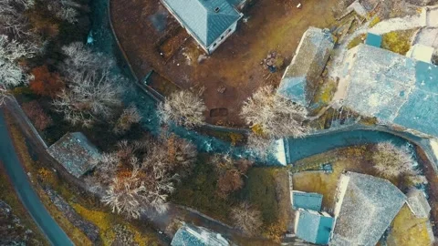 Drone view of old town. Video stock 256626838