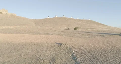 Drone view of old windmills in Spain Vídeos de archivo 111834976