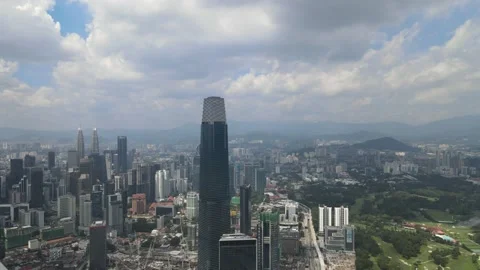 Drone view one of the landmarks in Kuala Lumpur Stock Footage 148496642