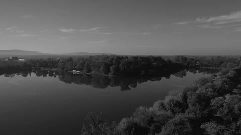 Drone view of one of the most amazing lake based in central Serbia Stock Footage 158454160