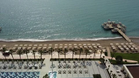 Drone view over the coastline in Turkey Vídeos de archivo 246595941