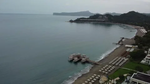 Drone view over the coastline in Turkey 스톡 동영상 246827168