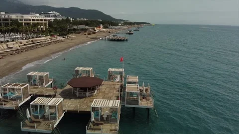 Drone view over the coastline in Turkey Vídeo Stock 248718907