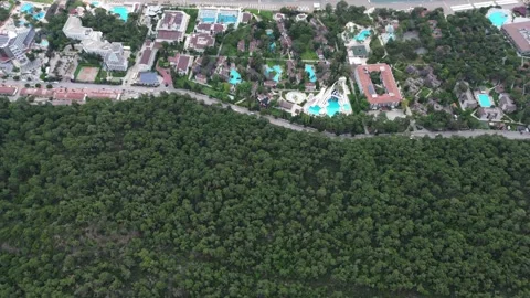 Drone view over the coastline in Turkey Video stock 268901930