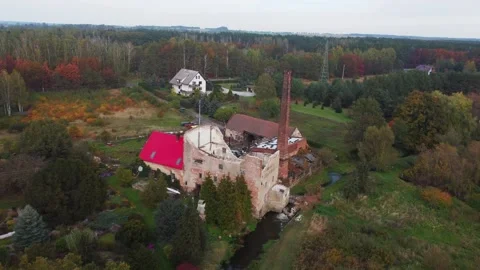Drone view over damaged building Video stock 240865669