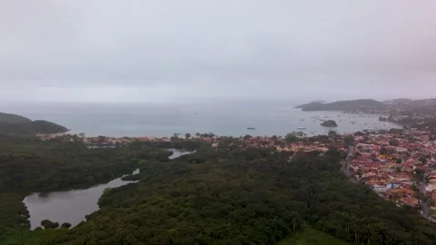 Drone View Over Ferradura Beach Buzios Stock-Footage 345099658