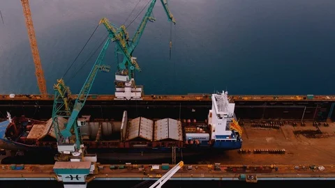 Drone View Over Grand Bahama Shipyard Dry Dock Facility, Bahamas Видео 99019738