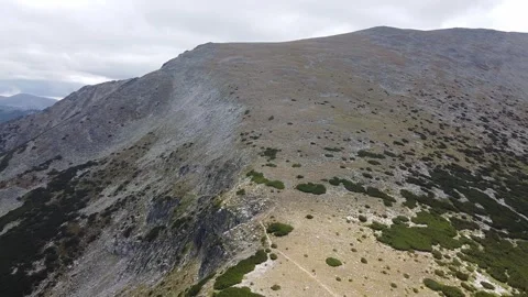 Drone View over High-Altitude Rila Mountains Stock Footage 332466287