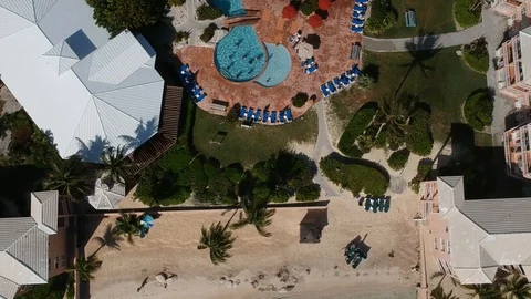 Drone View Over Island Seas Resort in Freeport, Bahamas Stock Footage 101588712
