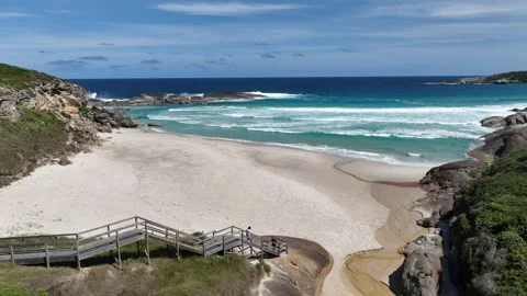 Drone View Over Lowlands Beach, Western Australia Video stock 293061774