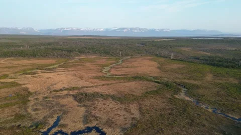 Drone View Over Newfoundland's Rugged Landscape (Canada) Stock Footage 253422359