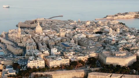 Drone view over a seaside city Stock Footage 130433493
