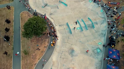Drone view over skate park 库存影片 230456788