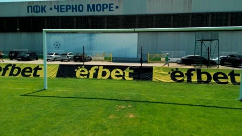 Drone view over Ticha stadium of Varna city team Black Sea	 스톡 동영상 230484755