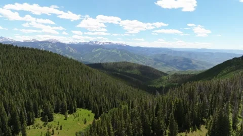 Drone View Over Vail Resort in Summer | Colorado Mountain Landscape 库存影片 331483569