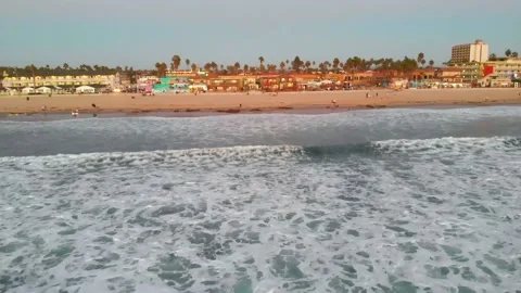 Drone view of Pacific beach San Diego Stock Footage 130225210