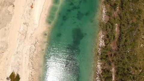 Drone View of Palm Beach Trail Canal, Freeport, Grand Bahama, Bahamas Stock Footage 89142092
