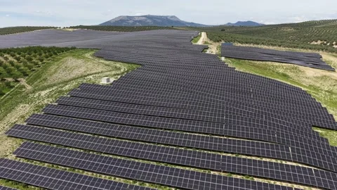 Drone View of Photovoltaic Array in Pinos Puente Stock-Footage 333947877
