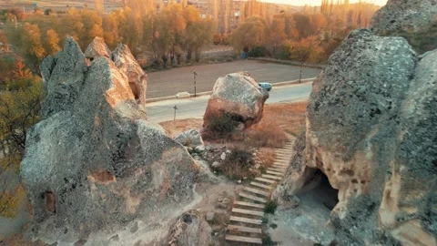 Drone view to the Phrygian valley	 Stock Footage 231242356