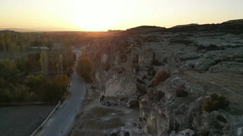 Drone view to the Phrygian valley	 Stock Footage 231242495