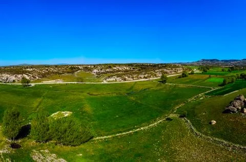 Drone view to the Phrygian valley Stock Photos