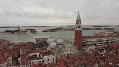 Drone view of Piazza San Marco Stock Footage 238737205