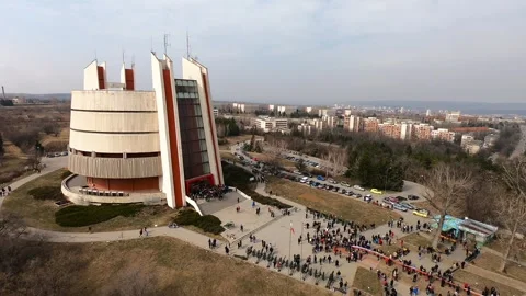 Drone View of Pleven Panorama on Third of March 2019, BG Stock Footage 323061839
