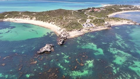 Drone View Of Point Peron, Western Australia, Western Australia Video stock 293070958