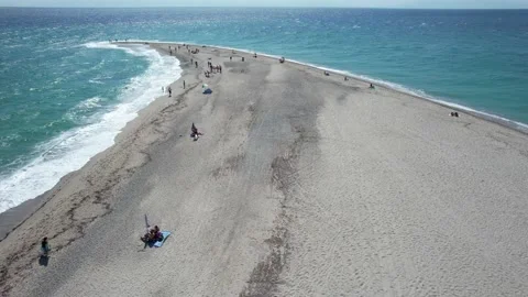 Drone view of Possidi beach, Greece. Video stock 164880348