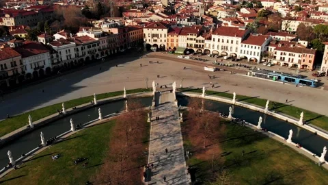 Drone view of Prato della Valle Stock Footage 177499948