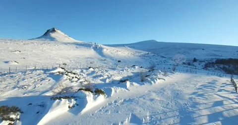 Drone view of Puy de Sancy, France Stock Footage 131814256