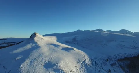 Drone view of Puy de Sancy, France Stock Footage 131814280