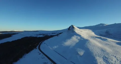 Drone view of Puy de Sancy, France Stock Footage 131814549