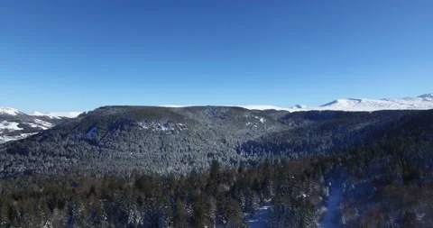 Drone view of Puy de Sancy, France Stockbeeldmateriaal 131816496