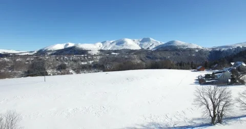 Drone view of Puy de Sancy, France Stock Footage 131816635