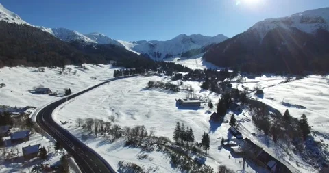 Drone view of Puy de Sancy, France Stock Footage 131816975