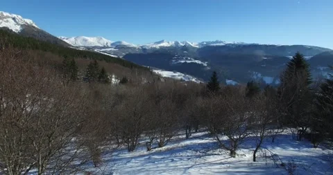 Drone view of Puy de Sancy, France Stockbeeldmateriaal 131817418