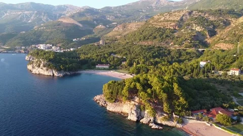 Drone view of quiet sea bay Stock Footage 167694331