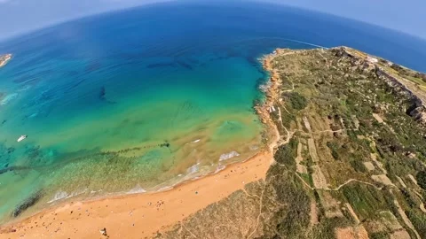 Drone view of Ramla beach Stock Footage 334551159