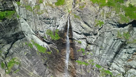 Drone view  of Raysko Praskalo, "Heavenly Spray" - the highest waterfal Video stock 282821780