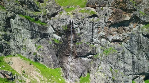 Drone view  of Raysko Praskalo, "Heavenly Spray" - the highest waterfal Video stock 282821805