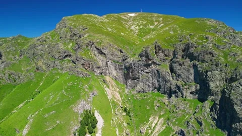 Drone view  of Raysko Praskalo, "Heavenly Spray" - the highest waterfal Video stock 282821815