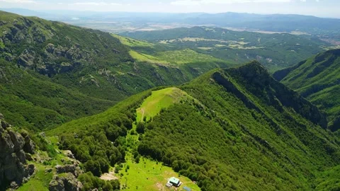 Drone view  of Raysko Praskalo, "Heavenly Spray" - the highest waterfal Video stock 282821820