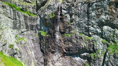 Drone view  of Raysko Praskalo, "Heavenly Spray" - the highest waterfal Video stock 282821890