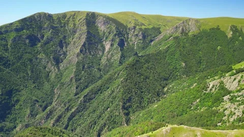 Drone view  of Raysko Praskalo, "Heavenly Spray" - the highest waterfal Stock-Footage 282821891