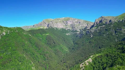 Drone view  of Raysko Praskalo, "Heavenly Spray" - the highest waterfal Video stock 282821939
