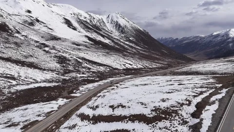 Drone View of Remote Road and Bridge in Dege Sichuan China Stock Footage 341601076
