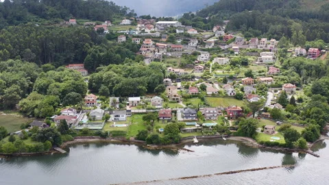 Drone view of the Ria de Vigo. Stock Footage 292010537