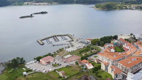 Drone view of the Ria de Vigo. Stock Footage 292012781