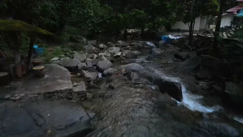 Drone view of River and Stone in Selangor Stock Footage 148340832